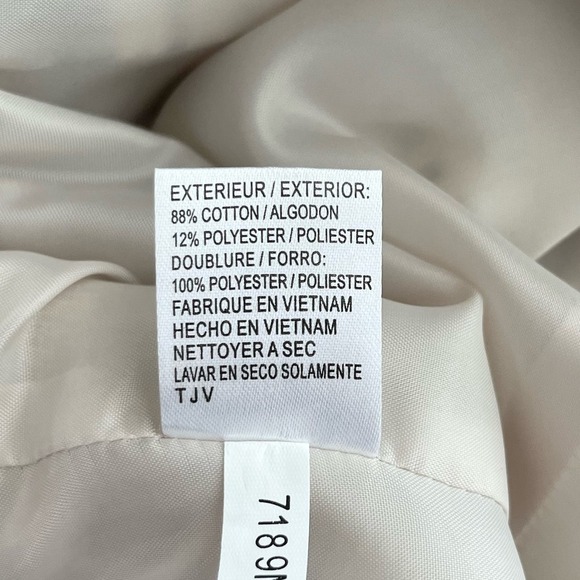 NWT Tahari ASL Open Front Striped Tweed Blazer Jacket in Cream, Size 14 - Picture 12 of 12